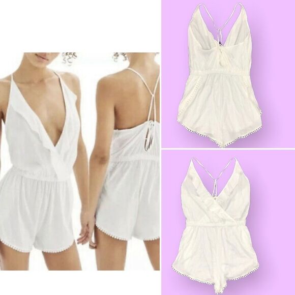 Topshop Jersey Wrap Cover-up Romper - Picture 1 of 13